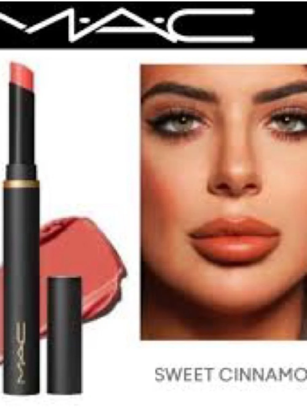 MAC Powder Kiss Velvet Blur Slim Moisturizing Matte Lipstick Sweet Cinnamon